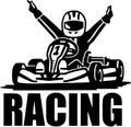 Racing winner - kart driver Royalty Free Stock Photo