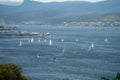 racing yachts on the river derwent