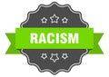 racism label. racism isolated seal. sticker. sign