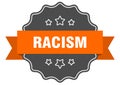racism label. racism isolated seal. sticker. sign
