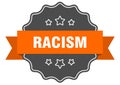 racism label. racism isolated seal. sticker. sign Royalty Free Stock Photo