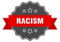racism label. racism isolated seal. sticker. sign Royalty Free Stock Photo