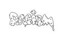 Racism - lettering doodle handwritten on theme of antiracism, protesting against racial inequality and revolutionary design. For