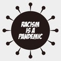 Racism is Pandemic Poster Royalty Free Stock Photo