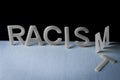 Racism - Racist - word from letters, the belief of inequality of human races racism concept.