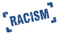 racism stamp. square grunge sign isolated on white background Royalty Free Stock Photo