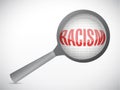Racism under investigation. concept illustration Royalty Free Stock Photo