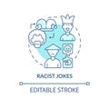 Racist jokes concept icon