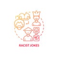 Racist jokes concept icon