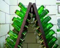 Rack for champagne remuage Royalty Free Stock Photo