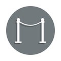 Rack guard rails icon in badge style. One of Cinema collection icon can be used for UI, UX