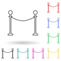 Rack guard rails multi color style icon. Simple thin line, outline vector of cinema icons for ui and ux, website or mobile