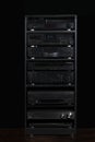 Rack with Hi-Fi stereo equipment Royalty Free Stock Photo