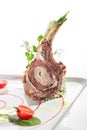 Rack of lamb with mushrooms Royalty Free Stock Photo