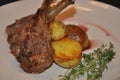 Rack of lamb with new potatoes