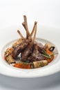Rack of lamb with vegetables Royalty Free Stock Photo