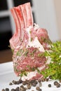 Rack of Marinated Lamb Royalty Free Stock Photo