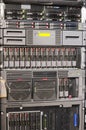 Rack mounted equipment background Royalty Free Stock Photo