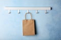 Rack with paper shopping bag Royalty Free Stock Photo
