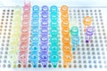 Rack with pcr tubes for genetic analysis Royalty Free Stock Photo