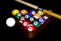 Rack of Pool Balls Royalty Free Stock Photo