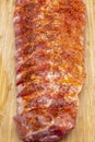 A Rack of Raw Baby Back Rib Marinated With Herbs and Spices I
