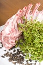 Rack of Raw Lamb Royalty Free Stock Photo