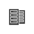 Rack servers vector icon Royalty Free Stock Photo
