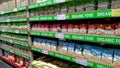 Rack or Shelf of Organic Food Items In a Super Store Royalty Free Stock Photo