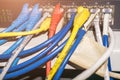 Rack Switches or Network panel switch and cable in data center Royalty Free Stock Photo