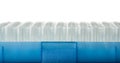 Rack of tips for laboratory automatic pipet Royalty Free Stock Photo