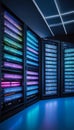 RackArtistry Lumina: Aesthetic Fusion in Data Storage. AI generate