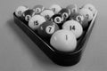 Black and white billiards balls