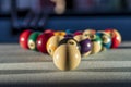 A Racked Up Triangle Of Billiard Balls Ready For A Game Of Pool Royalty Free Stock Photo