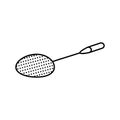 racket game badminton line icon vector illustration Royalty Free Stock Photo