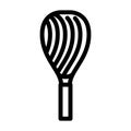 racket game badminton line icon vector illustration Royalty Free Stock Photo