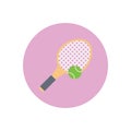 Racket vector flat color icon Royalty Free Stock Photo