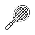 Racket Outline Vector Icon that can easily edit or modify. Royalty Free Stock Photo