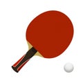 Racket Ping-Pong table with ball Royalty Free Stock Photo