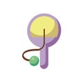 Racket ping pong toy flat style icon Royalty Free Stock Photo
