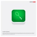 Racket Shuttlecock Icon Green Web Button Royalty Free Stock Photo