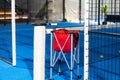 rackets and paddle balls on a court ready to play