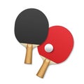 Rackets for table tennis. Pingpong tennis game equipment ball vector background poster Royalty Free Stock Photo