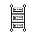 Rackmount Server Black And White Illustration