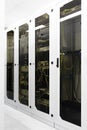Racks with network equipment Royalty Free Stock Photo
