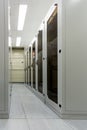 Racks with network equipment Royalty Free Stock Photo