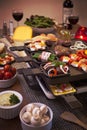 Raclette table-top grill or the Dutch gourmetten