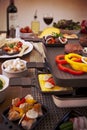 Raclette table-top grill or the Dutch variant `gourmetten