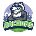 Racoon mascot style Royalty Free Stock Photo