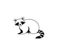 Racoon simple logo vector